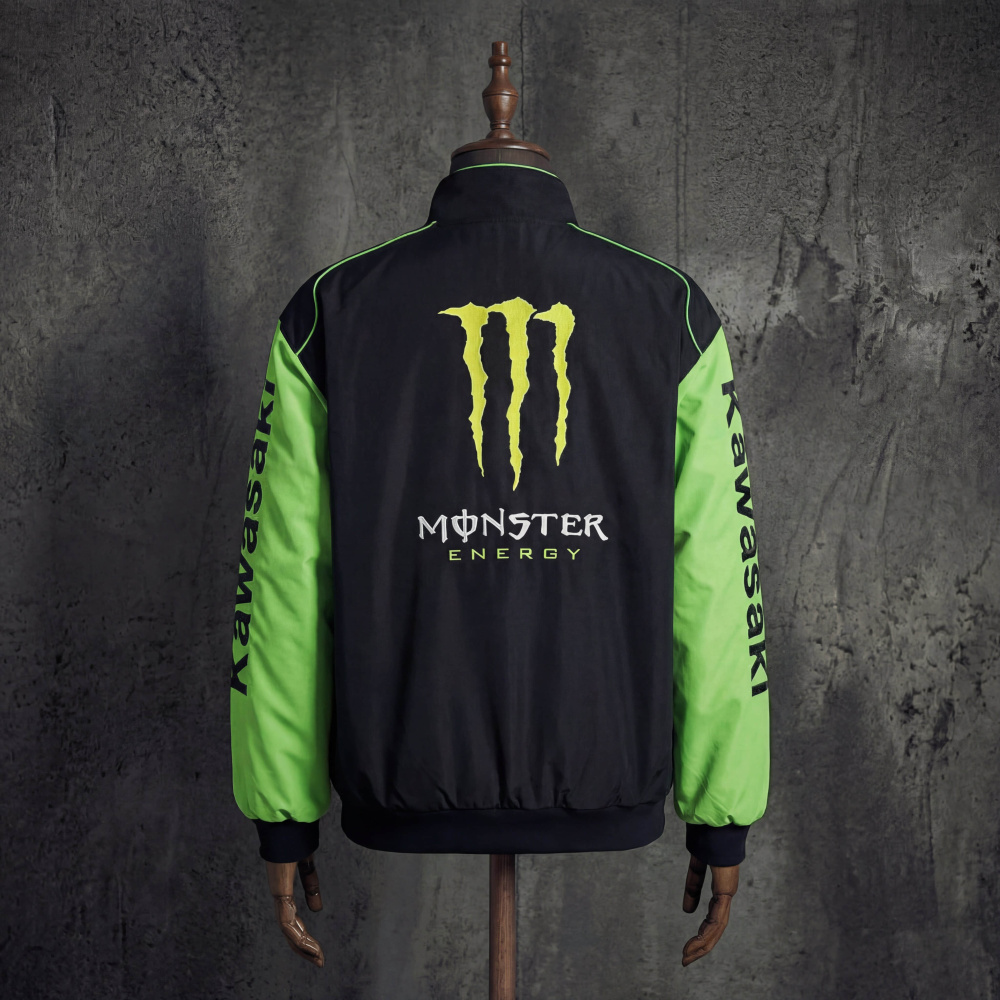 Kawasaki Monster Energy Vintage MotoGP Racing Jacket Embroidered Bomber