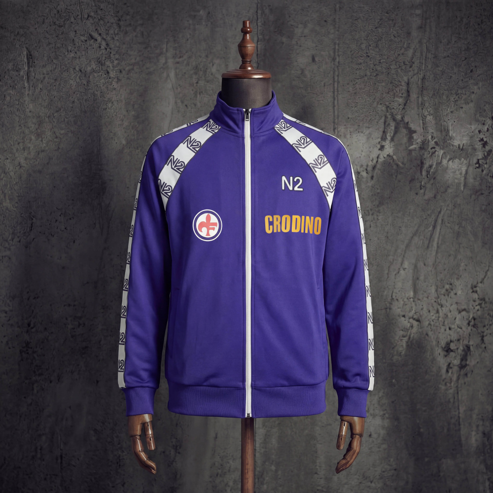 Retro Windbreaker Jacket Fiorentina Home 198687 Jersey — Sizes S–XXL