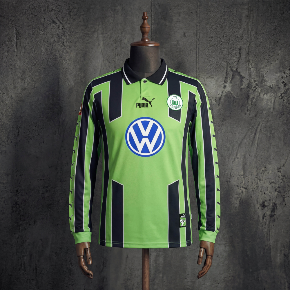 Retro VfL Wolfsburg Away 199900  Long Sleeve Jersey Sizes S–XXL