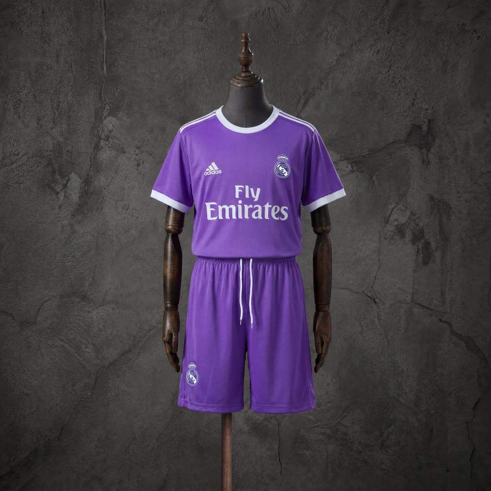 Retro Kids Kit Real Madrid 16-17 Away Jersey Size 16-28