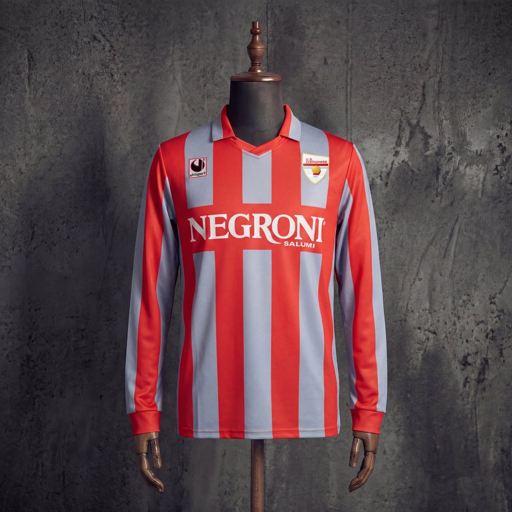 Retro U.S. Cremonese Home 1995/96 Long-Sleeve Jersey – Sizes S–XXL