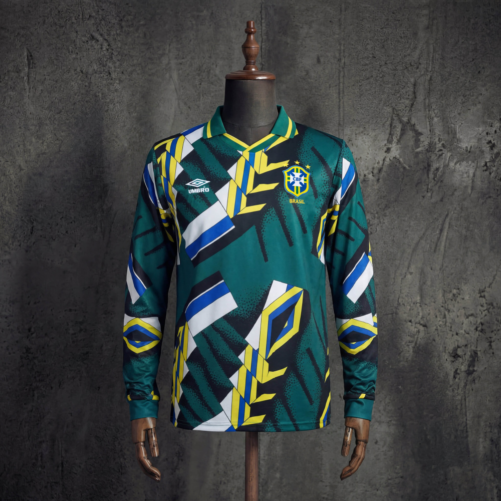 Retro Brazil Goalkeeper 96-97 Long Sleeve Jersey S-XXL