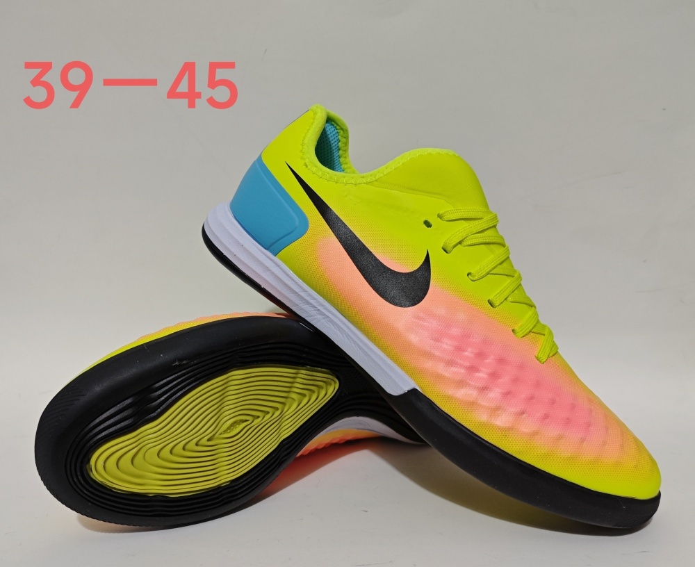Nike Ghost II Indoor Flat Soccer Shoes with MD Sole and Long-Wave Sole