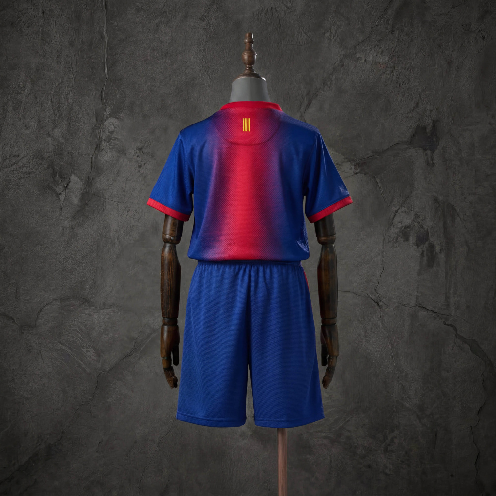 Retro Kids Kit Barcelona 12-13 Home Jersey Size 16-28
