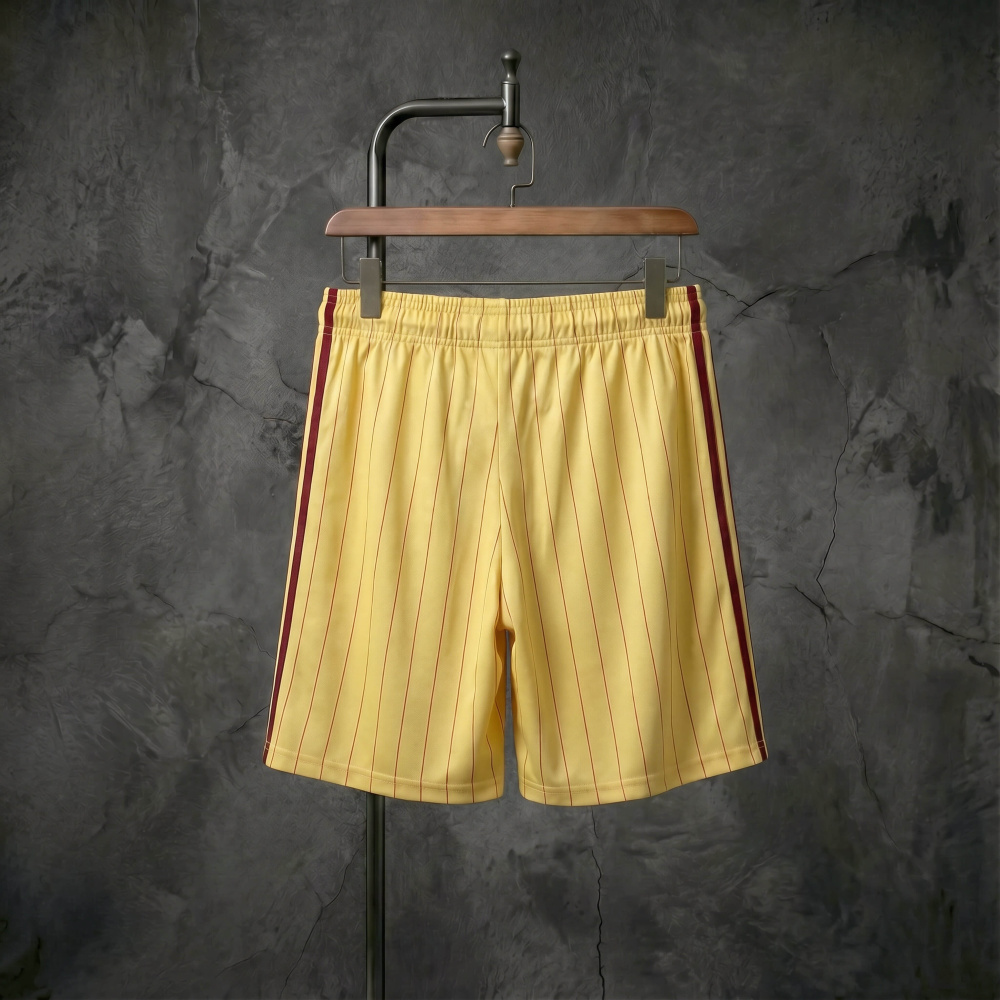 Arsenal x adidas Originals yellow striped shorts, sizes S-XXL