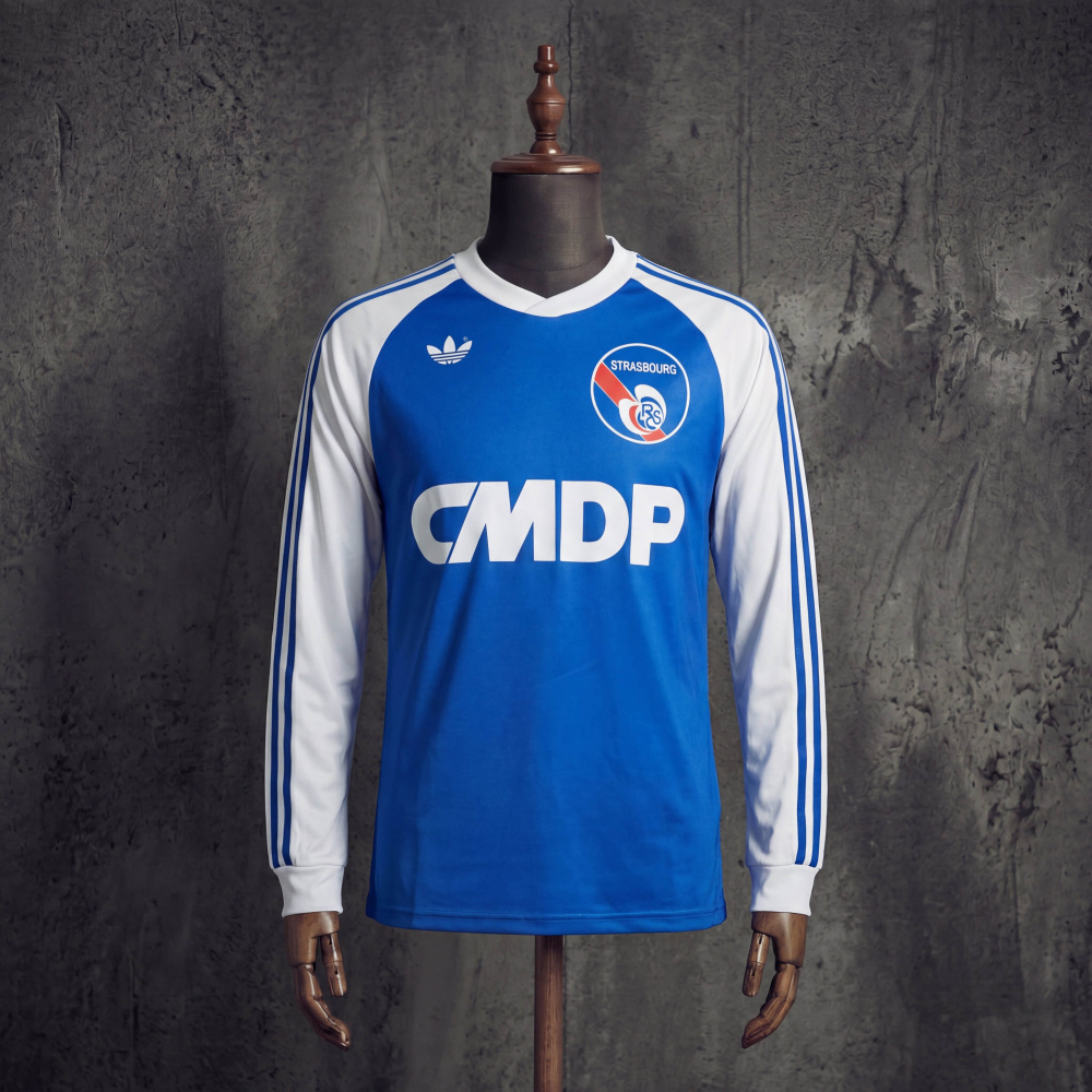 Retro RC Strasbourg Home 1978/79 Long-Sleeve Jersey – Sizes S–XXL