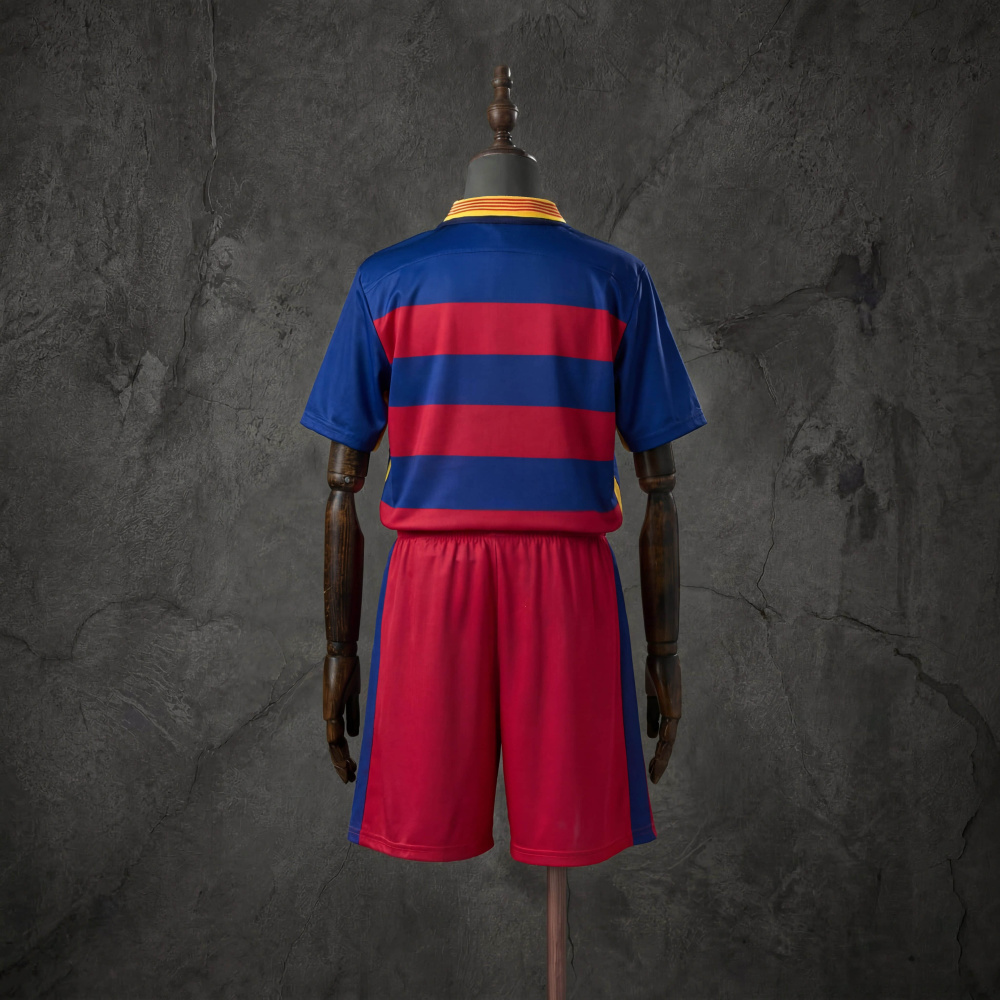 Retro Kids Kit Barcelona 15-16 Home Jersey Size 16-28