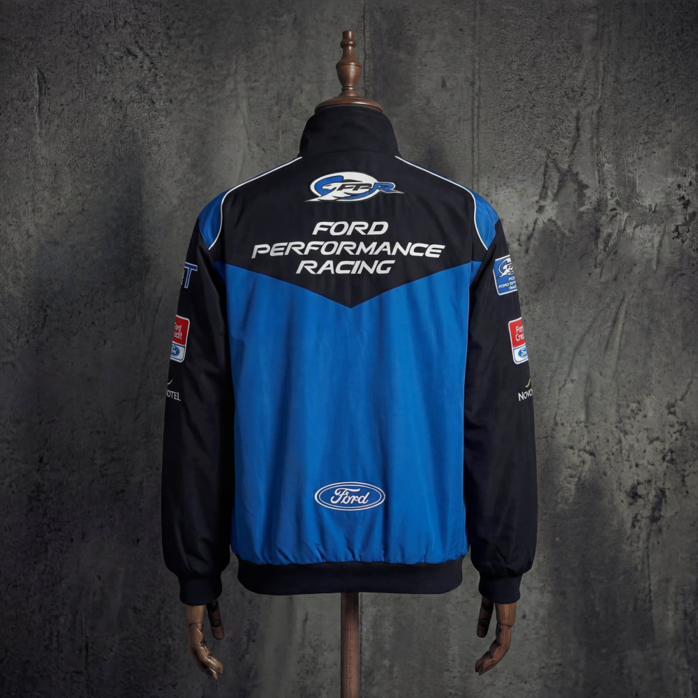 Ford Performance Racing Vintage Bomber Jacket Embroidered F1 V8 Supercars