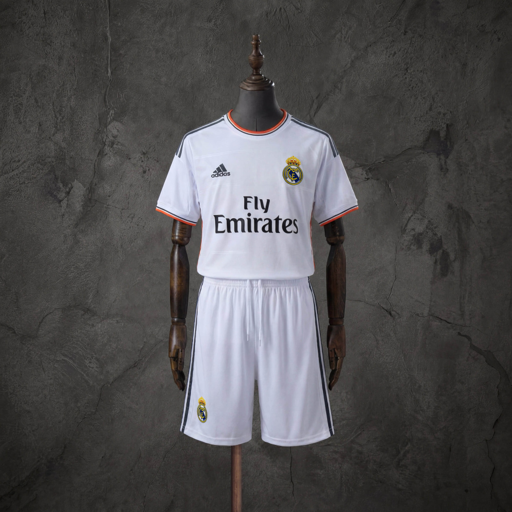 Retro Kids Kit Real Madrid 13-14 Home Jersey Size 16-28