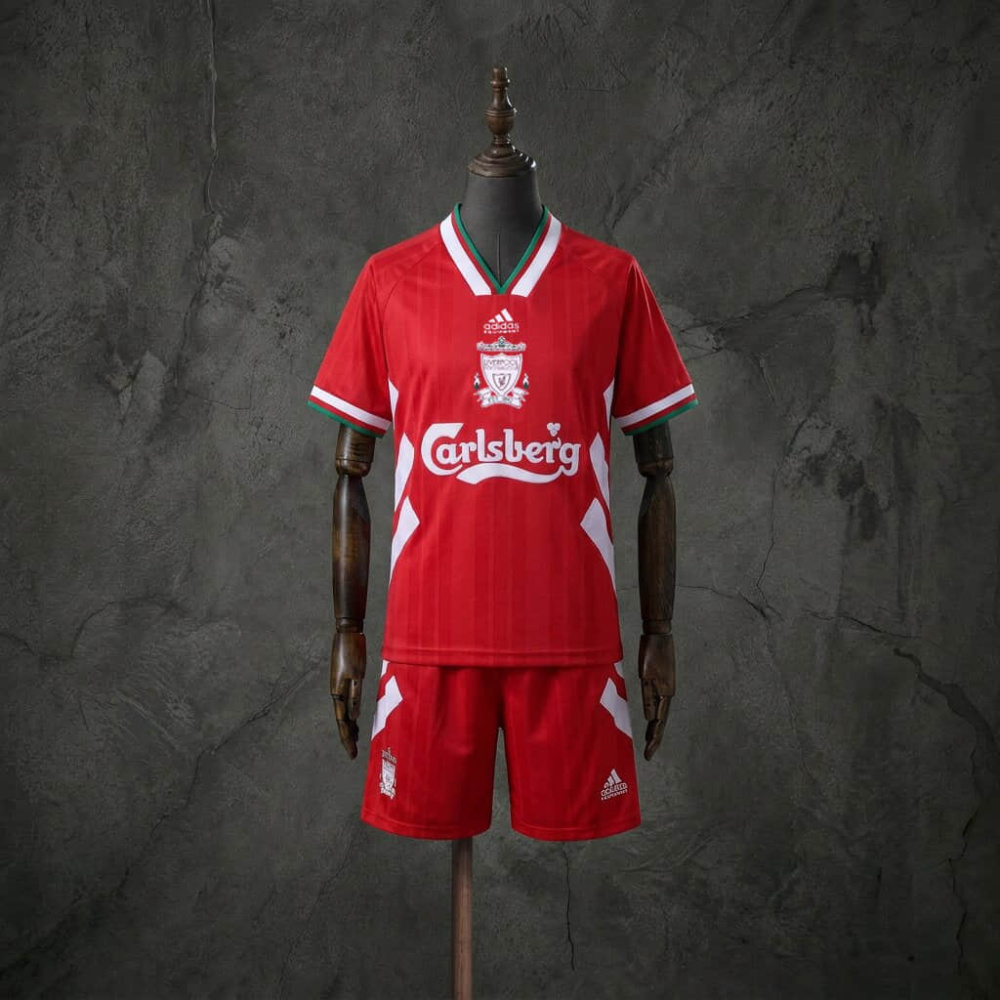 Retro Kids Kit Liverpool 93-95 Home Jersey Size 16-28