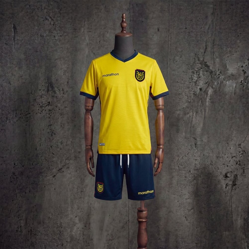 Kids kit Ecuador home FIFA World Cup 2026 jersey sizes 16-28