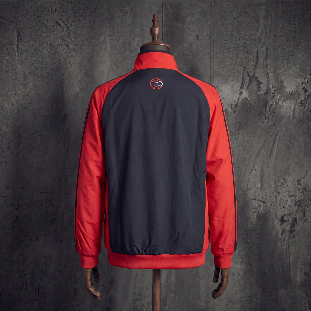 Retro Windbreaker Jacket – AC Milan 200708 Jersey Style – Sizes S–XXL