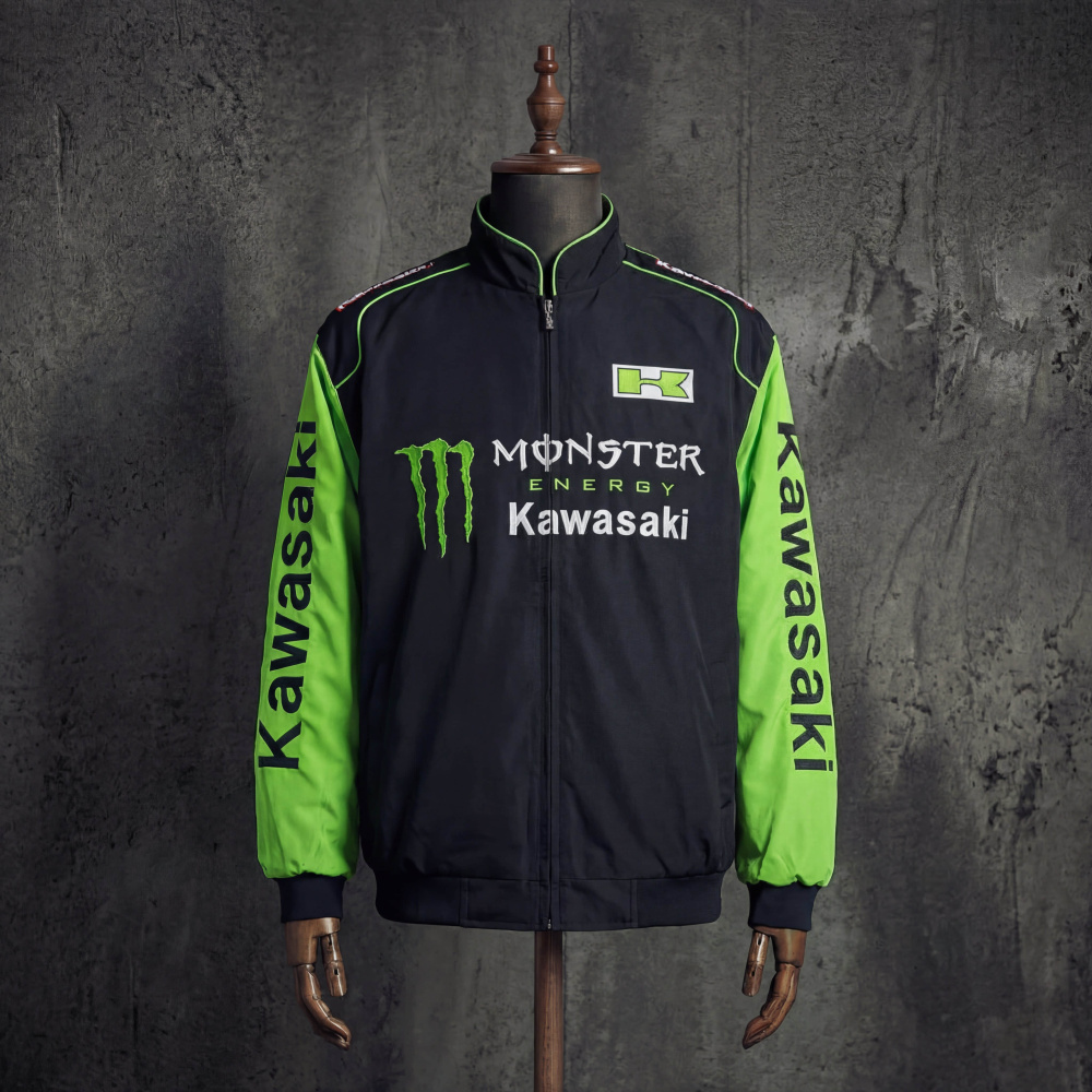 Kawasaki Monster Energy Vintage MotoGP Racing Jacket Embroidered Bomber