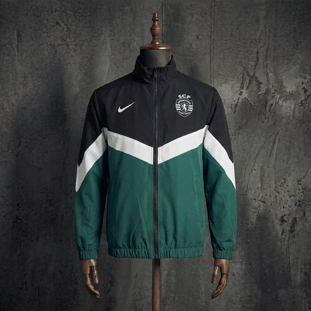 Sporting CP Black Green Nike Windbreaker Jacket S-XXL