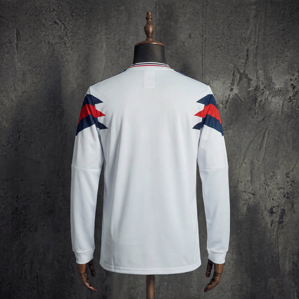 Retro England Home 1990 Long Sleeve Jersey S-XXL