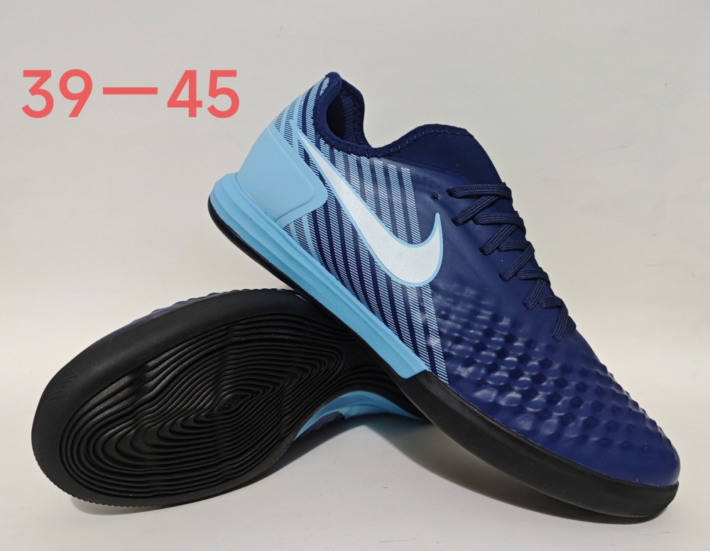 Nike Ghost II Indoor Flat Soccer Shoes with MD Sole and Long-Wave Sole