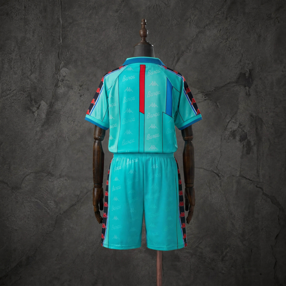 Retro Kids Kit Barcelona 96-97 Away Jersey Size 16-28