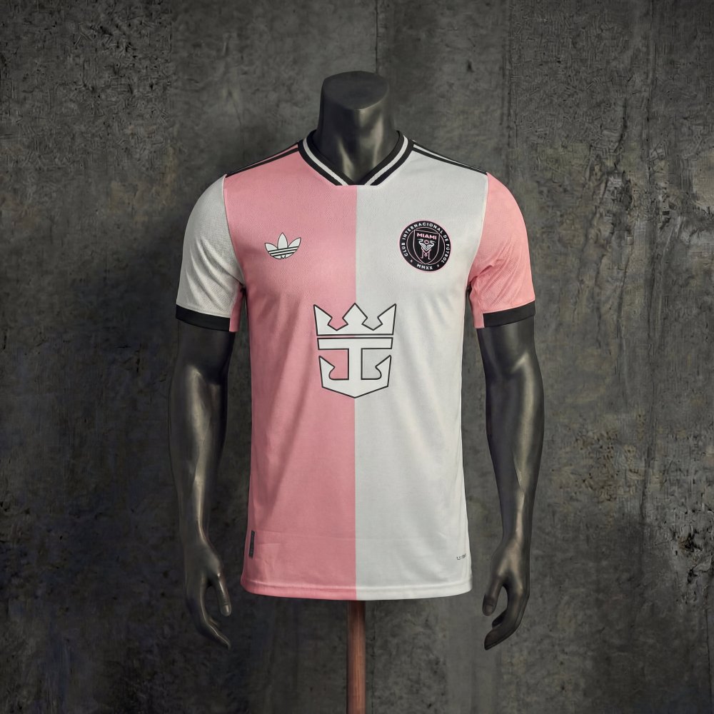 Player Inter Miami Pink and white patchwork jersey 2026-2027 Jersey sizes S-3XL