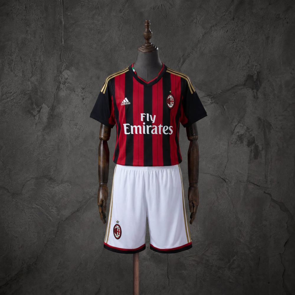 Retro Kids Kit AC Milan 13-14 Home Jersey Size 16-28