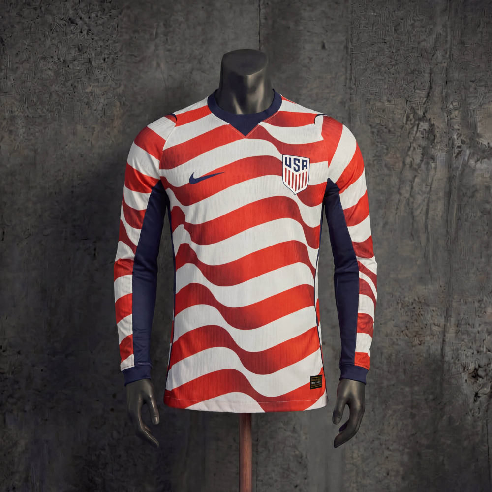 Player Version USA Home Long Sleeve FIFA World Cup 2026 Jersey, Sizes S-XXL