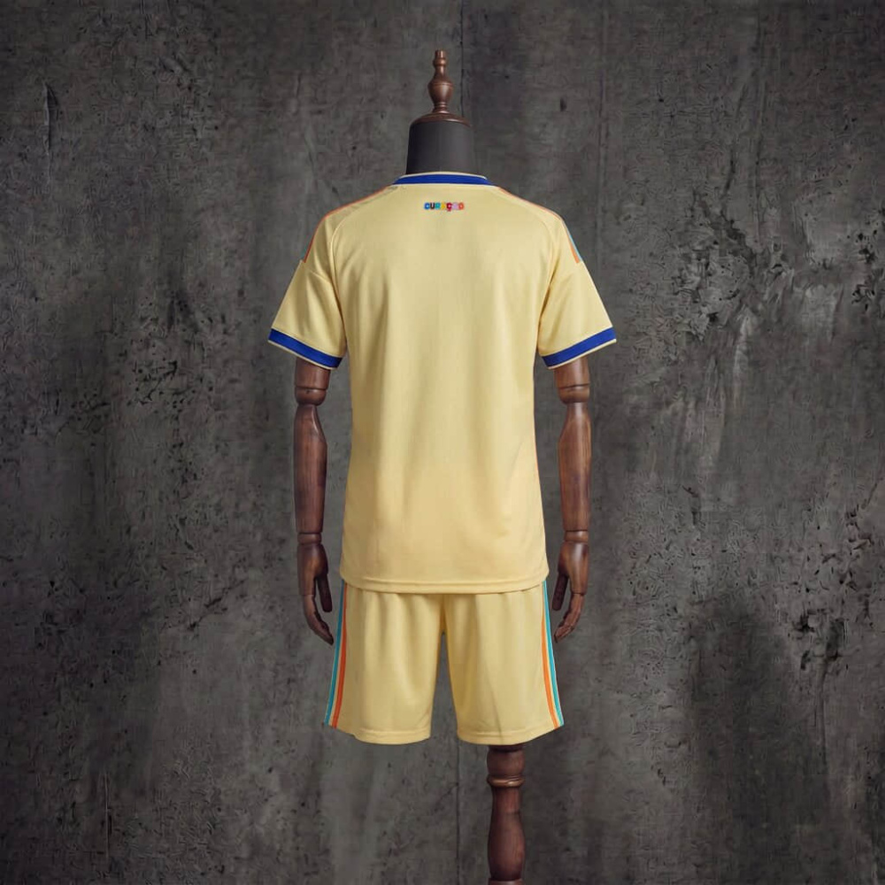 Kids Kit Curacao Away FIFA World Cup 2026 Jersey Size 16-28