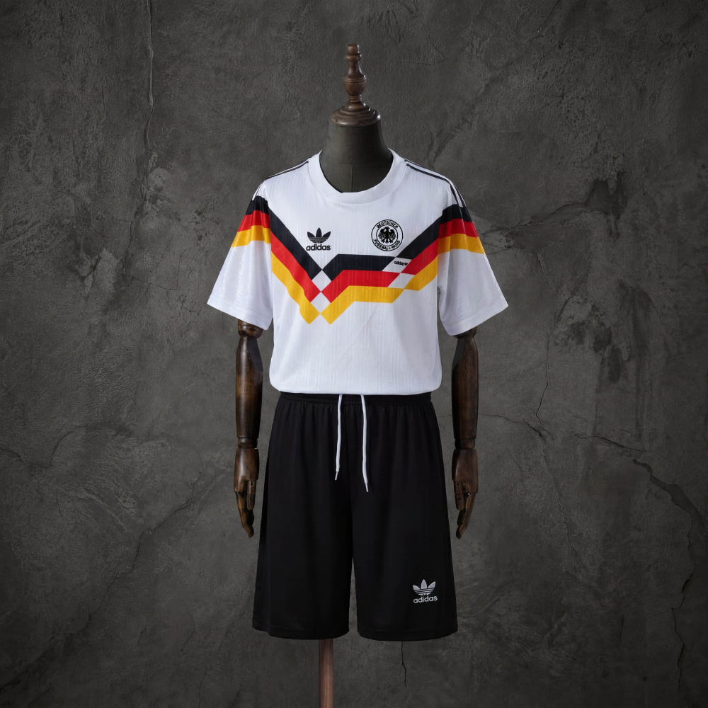 Retro Kids Kit Germany 1990 Home Jersey Size 16-28