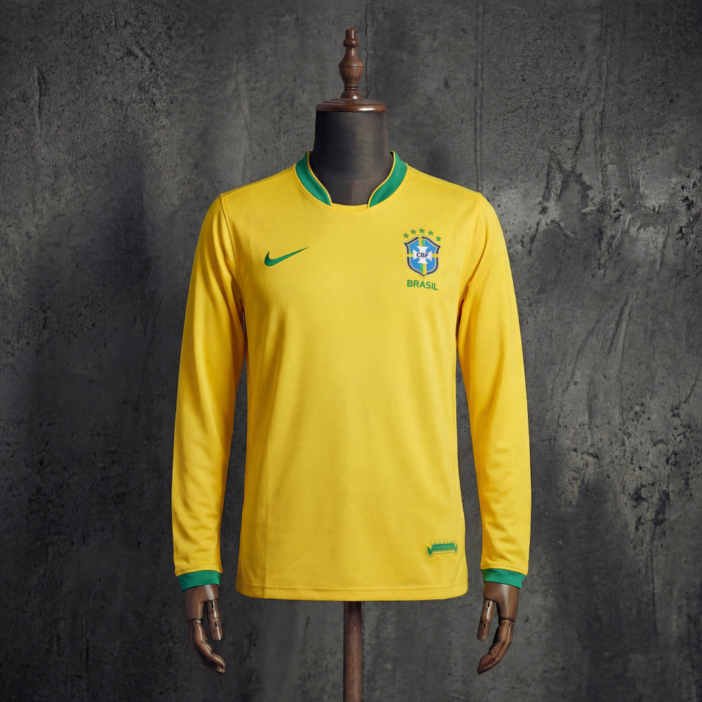 retro Brazil home 2026 Long sleeved Sizes S-XXL