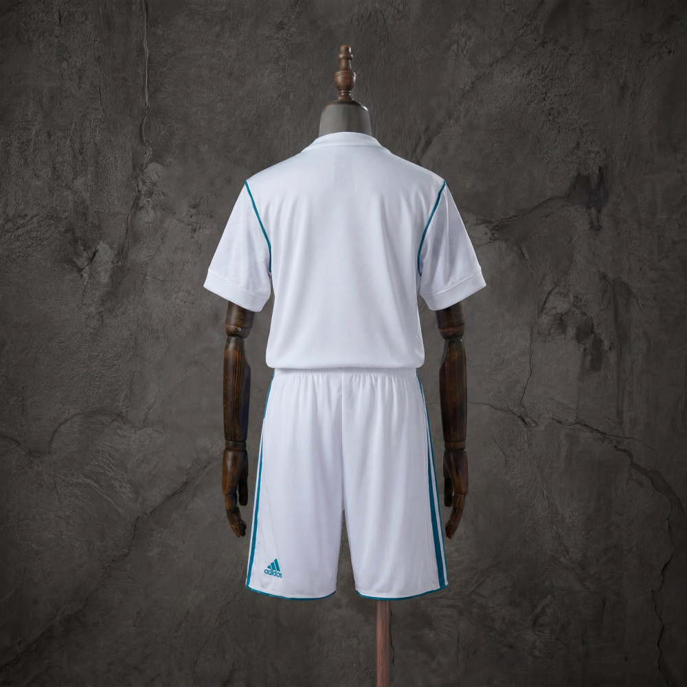 Retro Kids Kit Real Madrid 17-18 Home Jersey Size 16-28