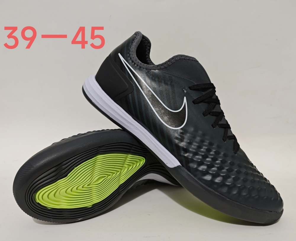 Nike Ghost II Indoor Flat Soccer Shoes with MD Sole and Long-Wave Sole