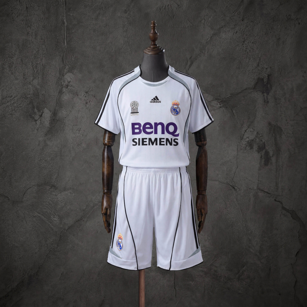 Retro Kids Kit Real Madrid 06-07 Home Jersey SIZE 16-28