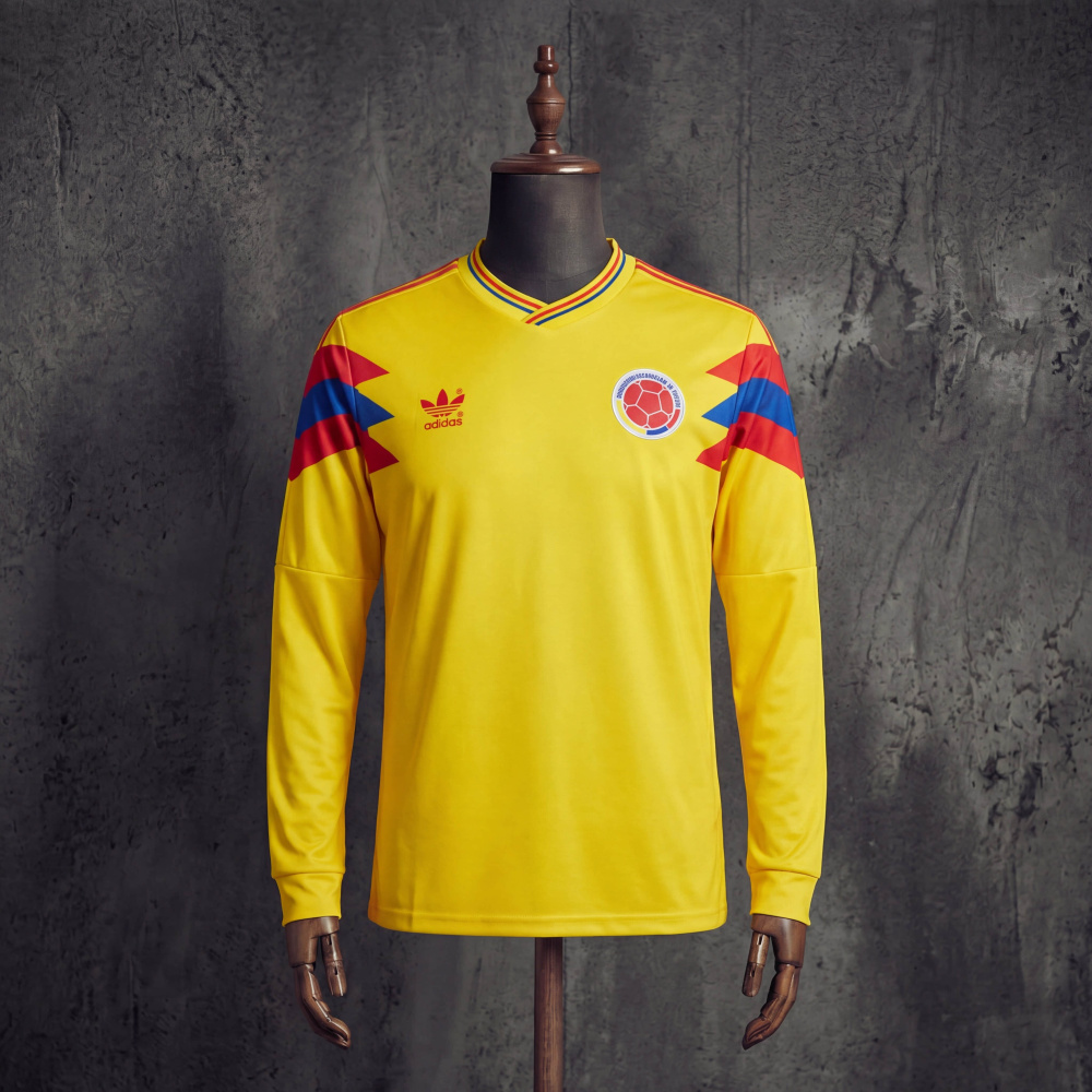Retro Colombia Home1990 Long Sleeve Jersey S-XXL