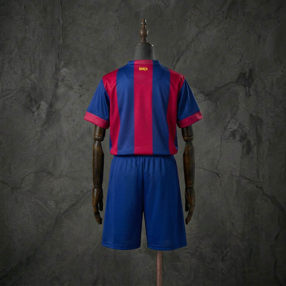 Retro Kids Kit Barcelona 14-15 Home Jersey Size 16-28