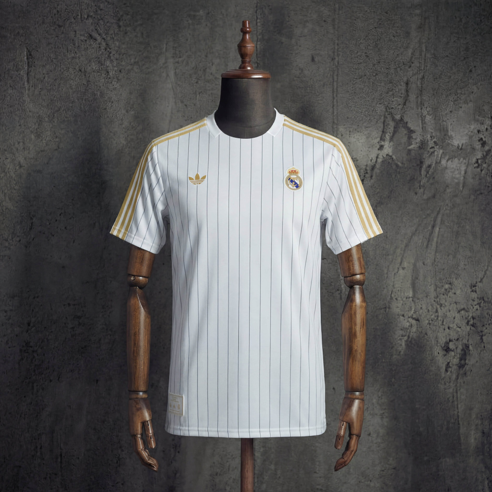 Real Madrid Terrace Icons T-Shirt White Gold