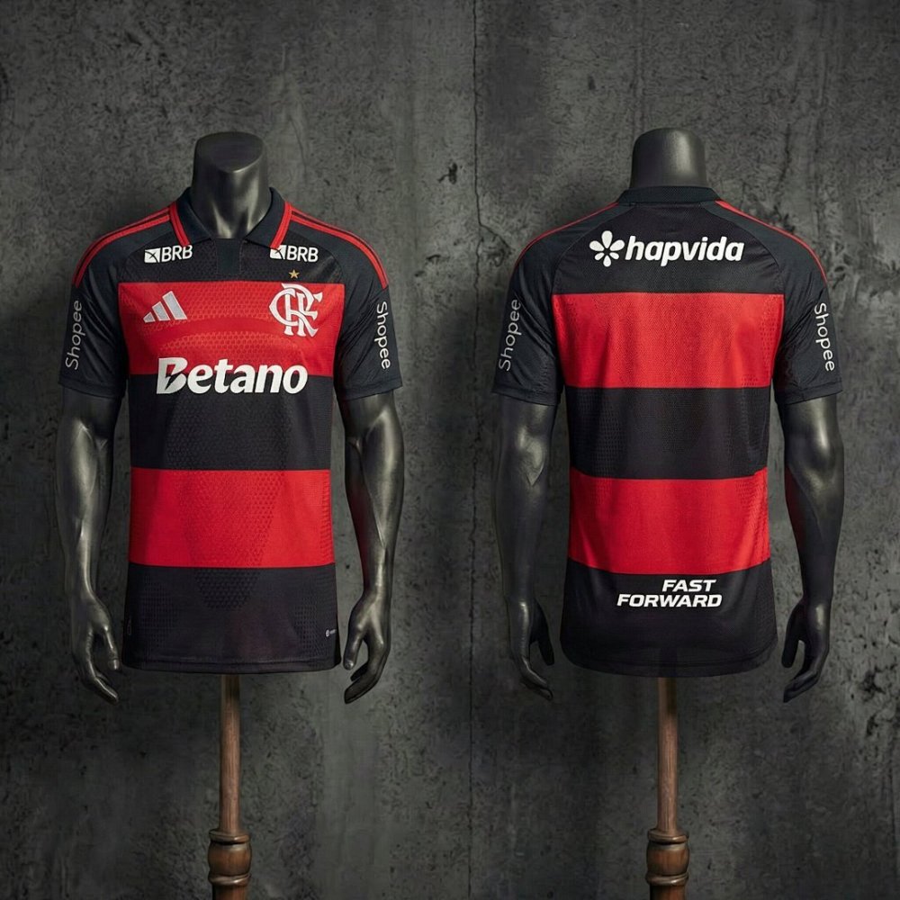 Player Flamengo Home Stadium 2026/2027 All Sponsors Jersey