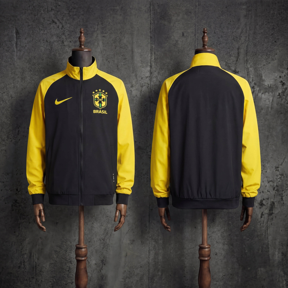 Windbreaker jacket Brazil 2026/2027 yellow and black jersey