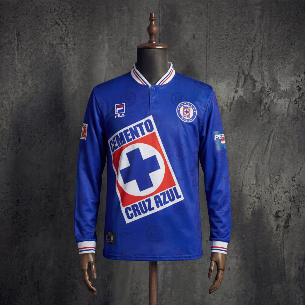 Retro Cruz Azul Home 1998 Long-Sleeve Jersey S-XXL