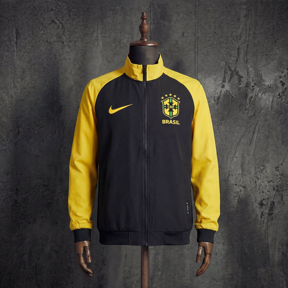 Windbreaker jacket Brazil 2026/2027 yellow and black jersey