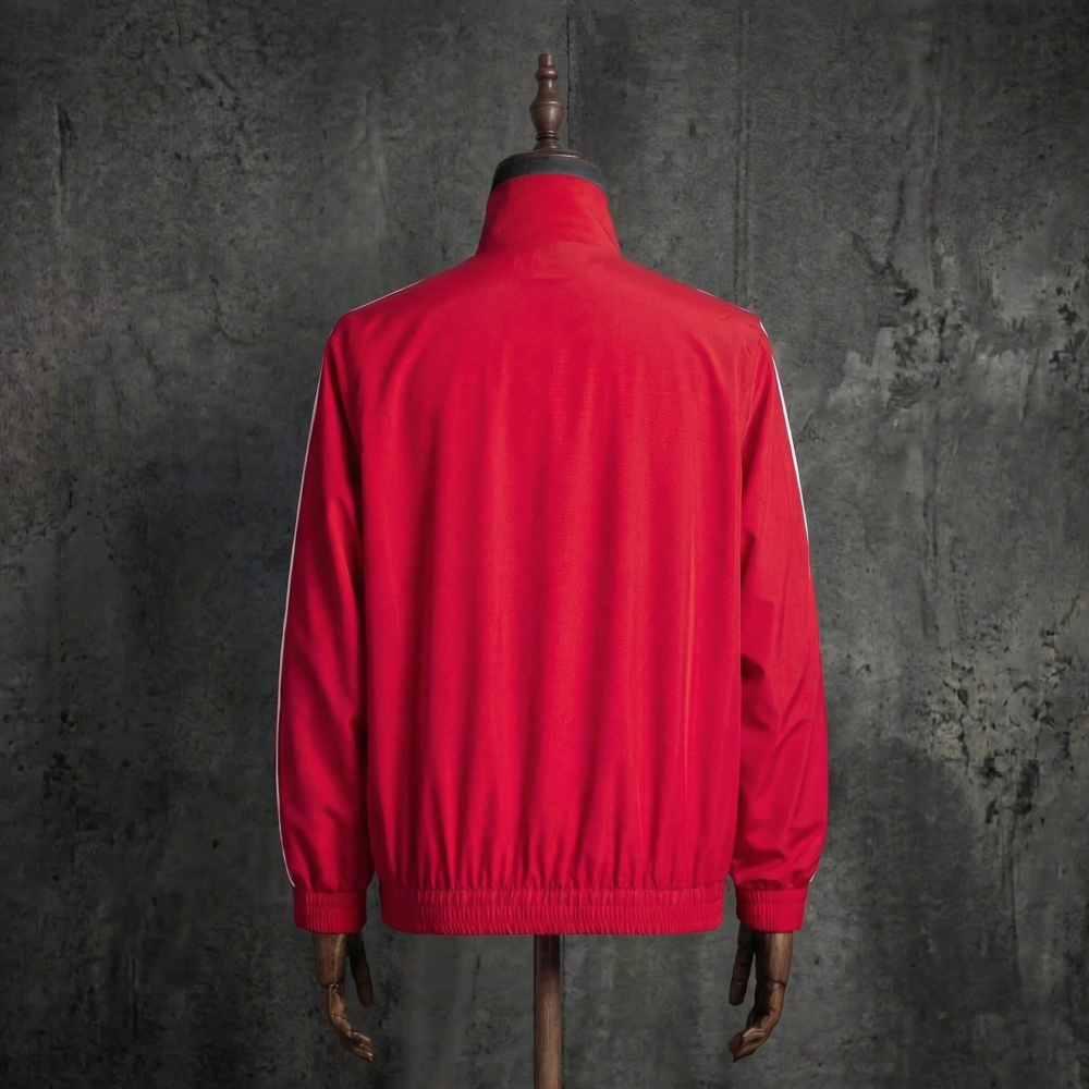 Adidas Three Stripes Red Windbreaker