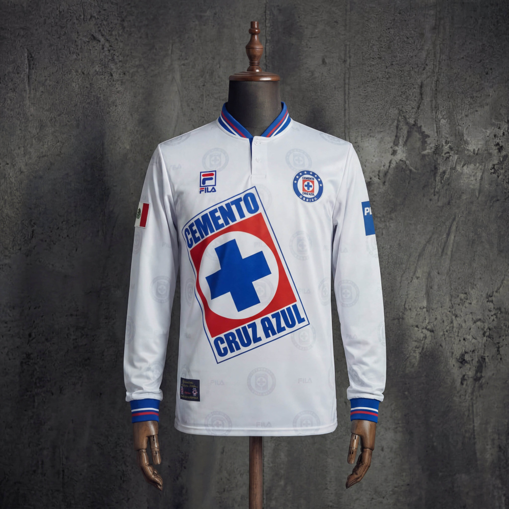 Retro Cruz Azul Away 1998 Long-Sleeve Jersey S-XXL