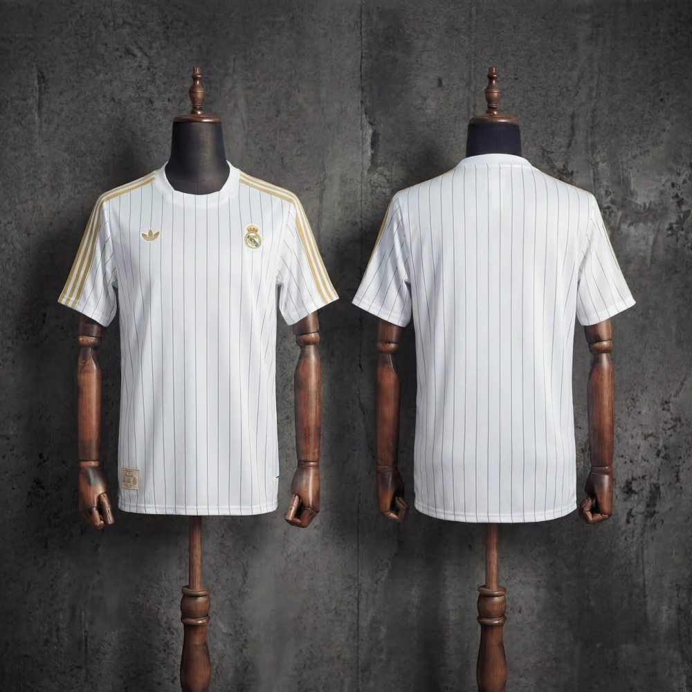 Real Madrid Terrace Icons T-Shirt White Gold