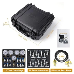Hydraulic Pressure Test Kit (10/100/250/400/600bar) Max 10000psi / 60mpa 13Test Couplings 14 Tee Connectors 5 Test Hoses Sturdy,Jiangsu Taiming Hydraulic Technology Co., Ltd.  ,Professional Hydraulic Test Kit 60MPa | 30+ Brand Compatibility | OEM Available