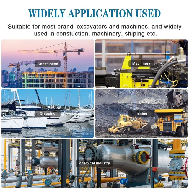 SINOCMP Hydraulic Pressure Test Gauge Kit, 4 Gauges(10Mpa/25Mpa/40Mpa/60Mpa), 3 Test Hoses, 10 Couplings, 1 Aluminum Case, Hydraulic Test Gauge for Excavator Construction Machinery,Jiangsu Taiming Hydraulic Technology Co., Ltd.  ,SINOCMP Hydraulic Pressure Test Gauge Kit, 4 Gauges(10Mpa/25Mpa/40Mpa/60Mpa), 3 Test Hoses, 10 Couplings, 1 Aluminum Case, Hydraulic Test Gauge for Excavator Construction Machinery