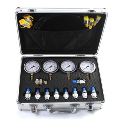 SINOCMP Hydraulic Pressure Test Gauge Kit, 4 Gauges(10Mpa/25Mpa/40Mpa/60Mpa), 3 Test Hoses, 10 Couplings, 1 Aluminum Case, Hydraulic Test Gauge for Excavator Construction Machinery,Jiangsu Taiming Hydraulic Technology Co., Ltd.  ,SINOCMP Hydraulic Pressure Test Gauge Kit, 4 Gauges(10Mpa/25Mpa/40Mpa/60Mpa), 3 Test Hoses, 10 Couplings, 1 Aluminum Case, Hydraulic Test Gauge for Excavator Construction Machinery