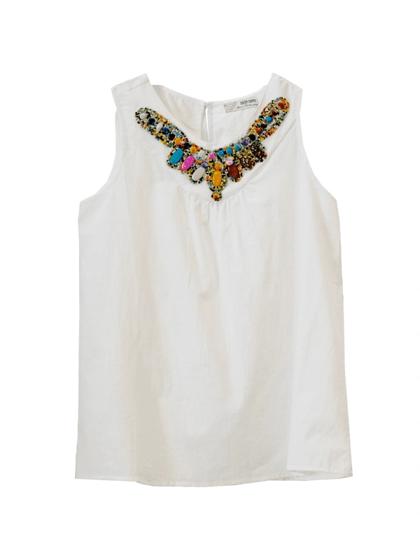 MAGLIETTA CON PERLE 2 PEZZI