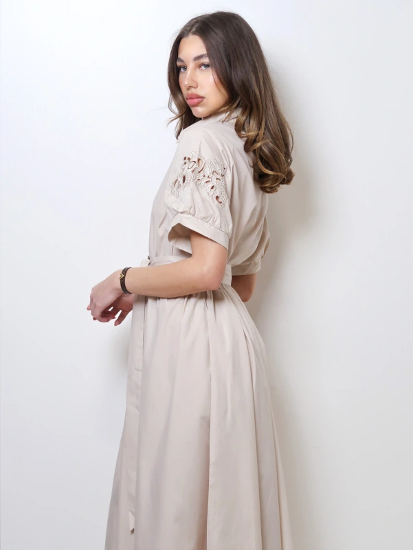 (2 pezzi) Abito lungo casual da donna estivo a maniche corte, maglietta lunga con vita regolabile da cintura.