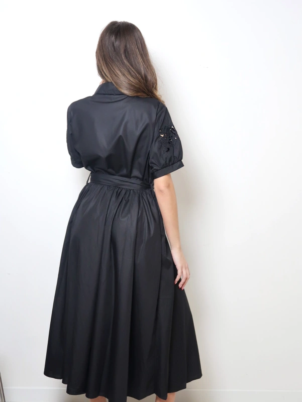 (2 pezzi) Abito lungo casual da donna estivo a maniche corte, maglietta lunga con vita regolabile da cintura.