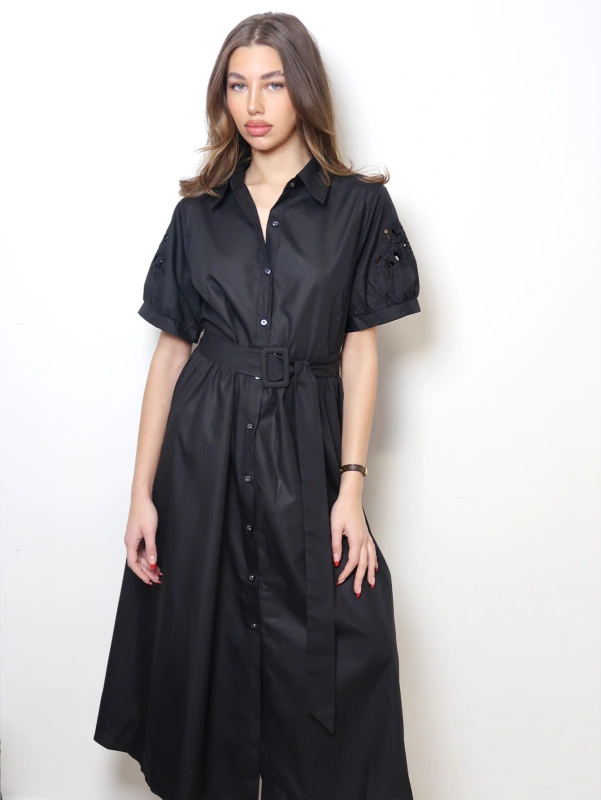(2 pezzi) Abito lungo casual da donna estivo a maniche corte, maglietta lunga con vita regolabile da cintura.