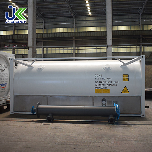 Conteneur-citerne cryogénique T75 de 20 pieds pour LN2/LO2/LAr/LCO2/LN2O/LNG/LC2H4 norme ASME 2,2 MPa