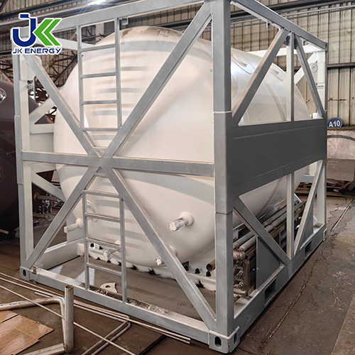 10ft UN T75 Cryogenic Liquid ISO Tank Container For LN2/LO2/LAr ASME