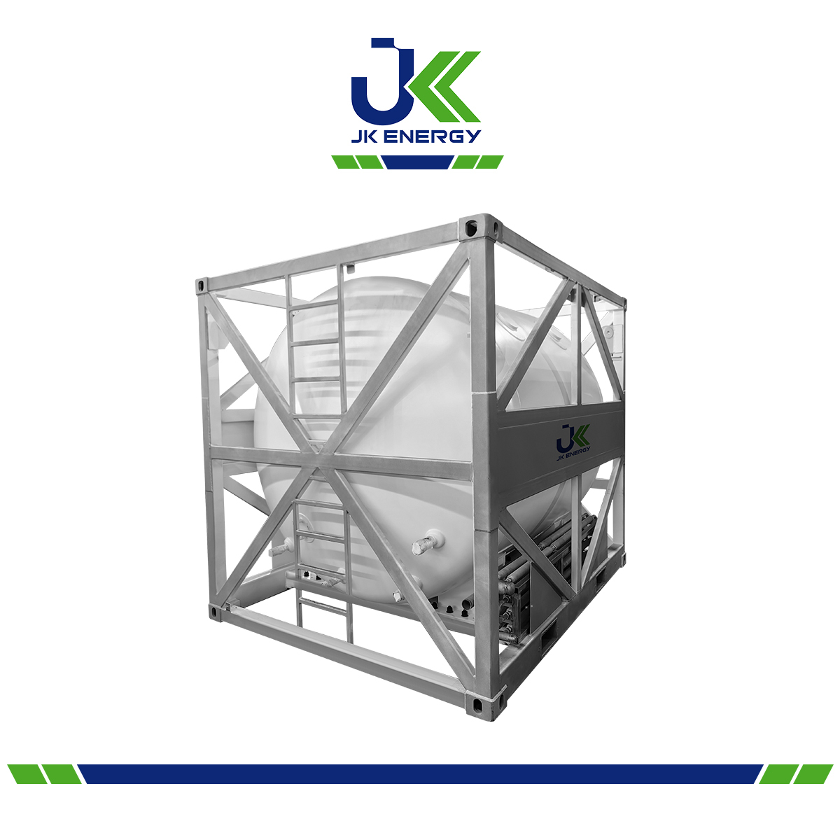 Conteneur-citerne ISO pour liquide cryogénique UN T75 de 10 pieds pour LN2/LO2/LAr, norme ASME, certification BV
